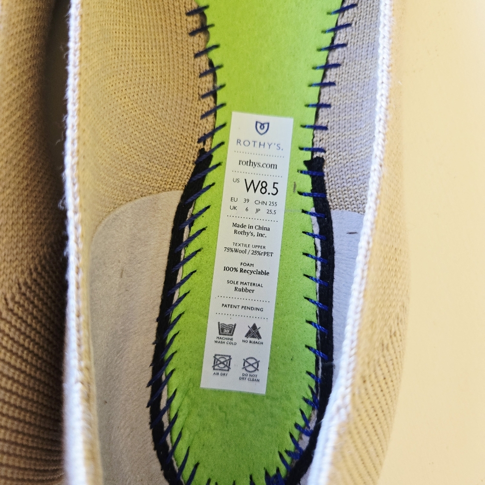 Rothy’s Merino Camel Points Pointed Toe Knit Flats Limited Edition Size 8.5 NWOB - Picture 16 of 16
